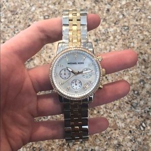 Michael Kors Tri-Tone Ritz Watch